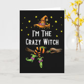 In het Crazy Witch Halloween Matching Group Costum Kaart (Gele Bloem)