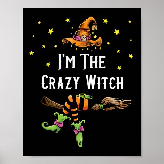 In het Crazy Witch Halloween Matching Group Costum Poster (Voorkant)