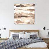 In het Cream Landschap AI art Canvas Afdruk (Insitu (Slaapkamer))