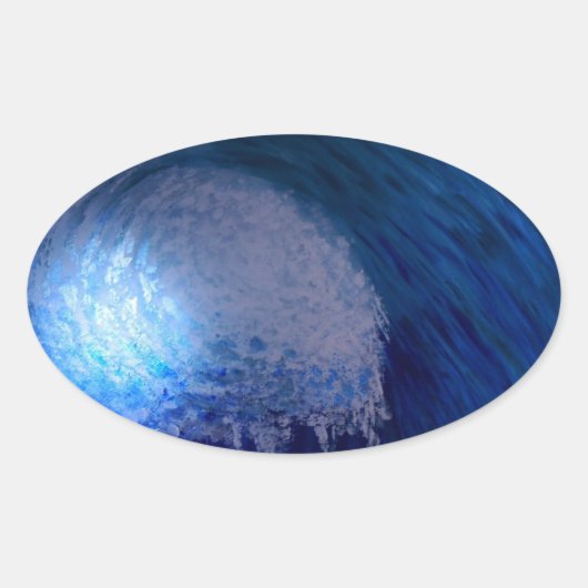 In het curlschilderij ovale sticker (Voorkant)