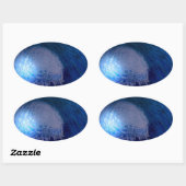 In het curlschilderij ovale sticker (Vel)