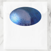 In het curlschilderij ovale sticker (Tas)