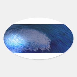 In het curlschilderij ovale sticker