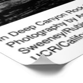 In het Deep Canyon Rock Detail van Ansel Adams Poster (Hoek)