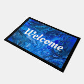 "In het diepe blauw" Deurmat (Schuin)