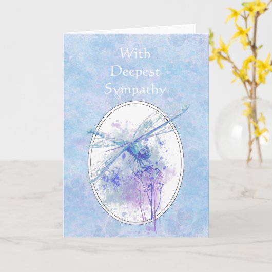 In het diepste sympathie: een prachtige blauwe dra kaart (Gele Bloem)