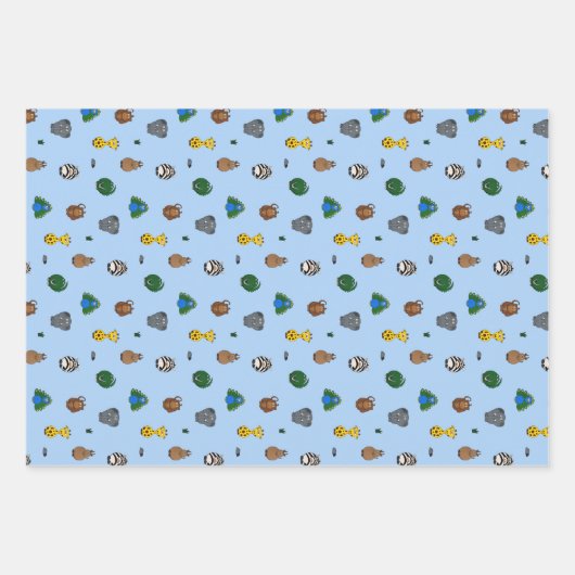 In het dierentuin inpakpapier vel (Voorkant)