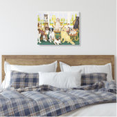 In het Dog House Canvas Afdruk (Insitu (Slaapkamer))