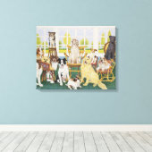 In het Dog House Canvas Afdruk (Insitu (Houten vloer))