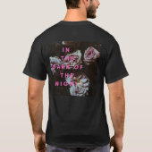 In het donker van de nacht rozen T-shirt (Achterkant)