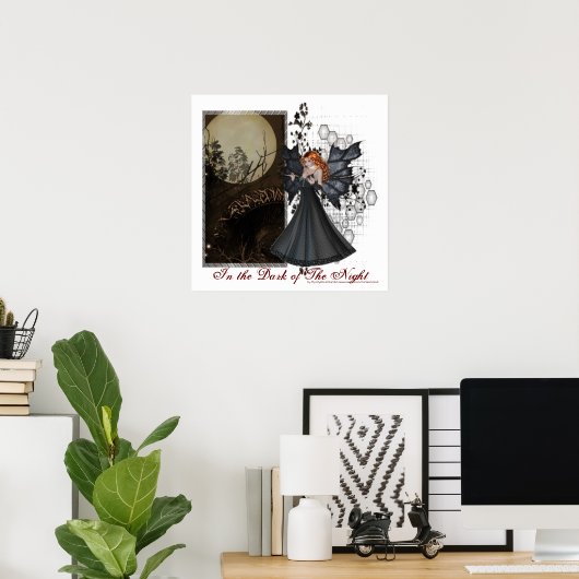 In het donker van de nachtserie - Fantasy Print (Thuiskantoor)