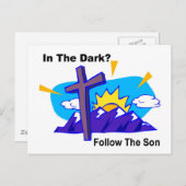 In het donker, volg het geschenk voor de zoon briefkaart (Voorkant / Achterkant)