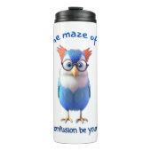 In het doolhof van het leven, laat verwarring je g thermosbeker (Voorkant)