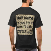In het echte leven is er geen undo, nerd versie t-shirt (Achterkant)