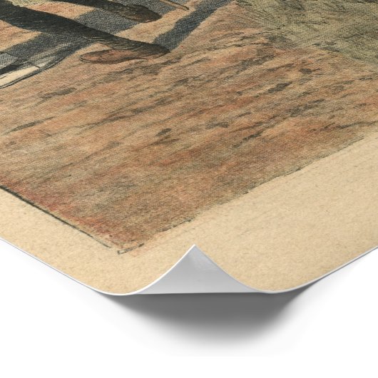 In het Frans Congo heeft olifant getraind om te pl Poster (Hoek)