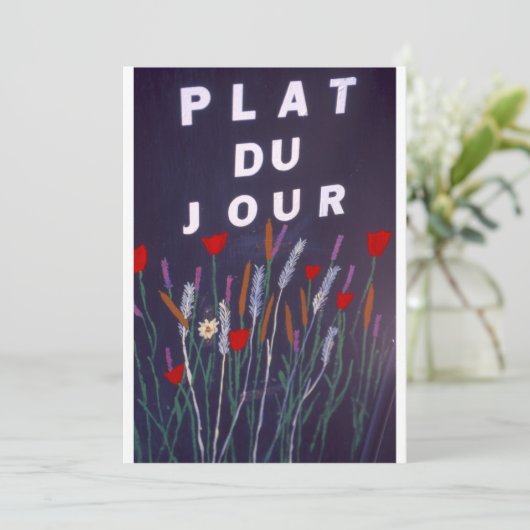 In het Frans ondertekenen voor eten (Staand voorkant)