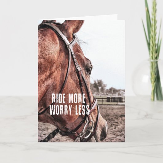 in het Franse CHEVAL Wenskaart Bedankkaart (Voorkant)