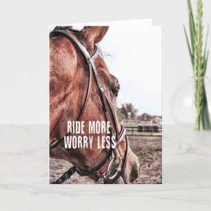 in het Franse CHEVAL Wenskaart Bedankkaart