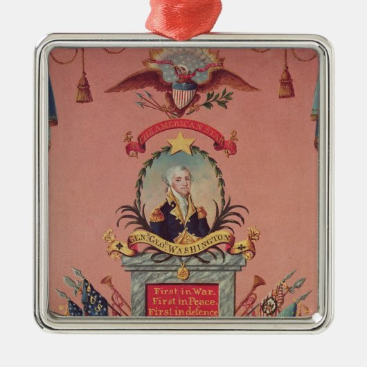 In het gebed van George Washington Metalen Ornament (Voorkant)