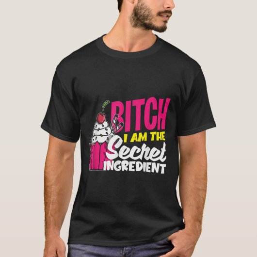 In Het Geheime Ingrediënt - Fun Baker Vrouwen Mann T-shirt (Voorkant)