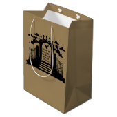 In het geheugen begrafenisgeschenk medium cadeauzakje (Achterkant Gekanteld)