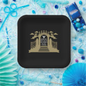 In het geheugen begrafenisgeschenk papieren bordje (Feest)