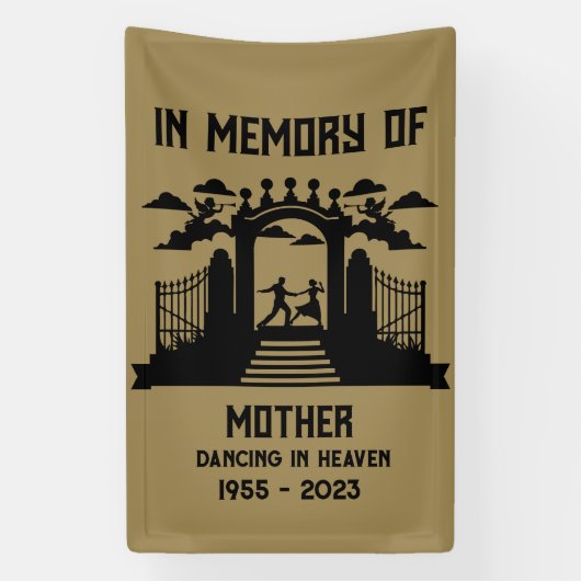 In het geheugen dansers begrafenis spandoek (Verticaal)