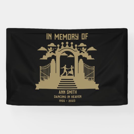 In het geheugen dansers begrafenis spandoek (Horizontaal)