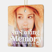 In het geheugen Eenvoudige aangepaste foto-Memoria Keramisch Ornament (Links)