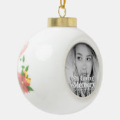 In het geheugen Eenvoudige aangepaste foto-Memoria Keramische Bal Ornament (Links)
