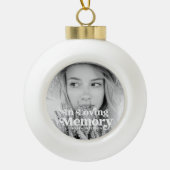 In het geheugen Eenvoudige aangepaste foto-Memoria Keramische Bal Ornament (Voorkant)