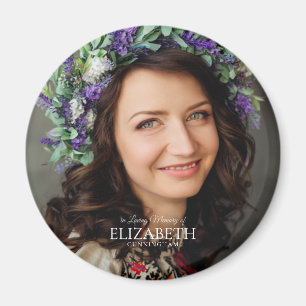 In het geheugen Eenvoudige aangepaste foto-Memoria Magneet