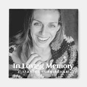 In het geheugen Eenvoudige aangepaste foto-Memoria Magneet (Voorkant)