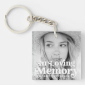 In het geheugen Eenvoudige aangepaste foto-Memoria Sleutelhanger (Voorkant)