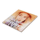 In het geheugen Eenvoudige aangepaste foto-Memoria Tegeltje (Zijkant)