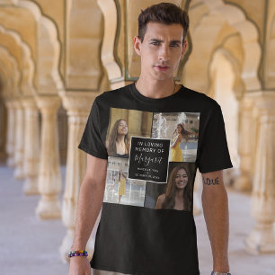In het geheugen Funeral Memorial 4 Photo Collage T-shirt