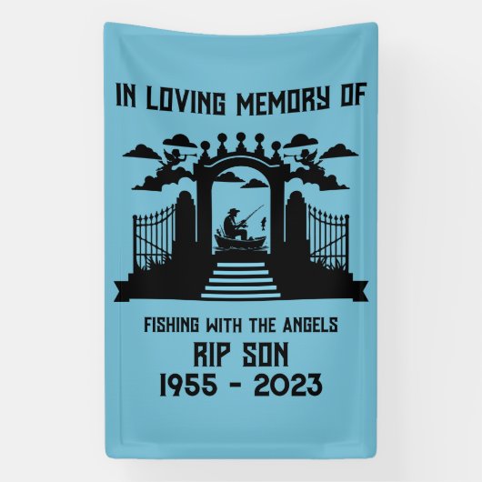 In het geheugen Gevist begrafenis Spandoek (Verticaal)