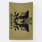 In het geheugen Gevist begrafenis Spandoek (Verticaal)