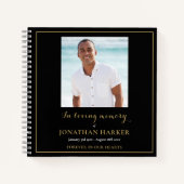 In het geheugen Memorial Funeral Photo Guest Book Notitieboek (Voorkant)