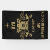 In het geheugen Motorbike Rider Biker begrafenis Spandoek (Horizontaal)