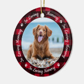 In het geheugen Red Pset Dog Photo Pet Memorial Keramisch Ornament (Links)