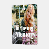 In het Geheugen  Retro Foto Memorial Metalen Ornament (Voorkant links)