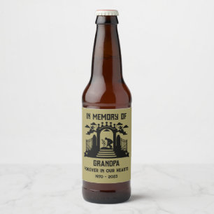 In het geheugen Tuiniers begrafenis Bier Etiket