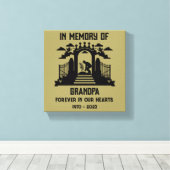 In het geheugen Tuiniers begrafenis Canvas Afdruk (Insitu (Houten vloer))