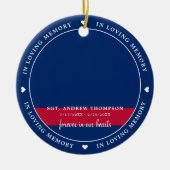 In het geheugen van de Amerikaanse vlag Memorial Keramisch Ornament (Voorkant)
