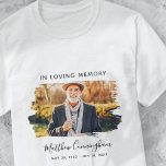 In het Geheugen van de Douane Memorial van de Foto T-shirt<br><div class="desc">Dit eenvoudige en klassieke ontwerp is samengesteld uit serif typografie en voegt een douanefoto toe.</div>