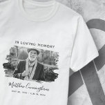 In het Geheugen van de Douane Memorial van de Foto T-shirt<br><div class="desc">Dit eenvoudige en klassieke ontwerp is samengesteld uit serif typografie en voegt een douanefoto toe.</div>