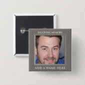 In het Geheugen van de Douane Memorial van de Foto Vierkante Button 5,1 Cm (Voorkant /achterkant)