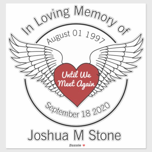 In het Geheugen van de Loving van Sticker (Vel)