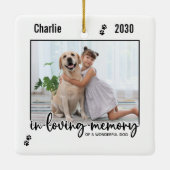 In het geheugen van Dog Pet Memorial Keramisch Ornament (Achterkant)